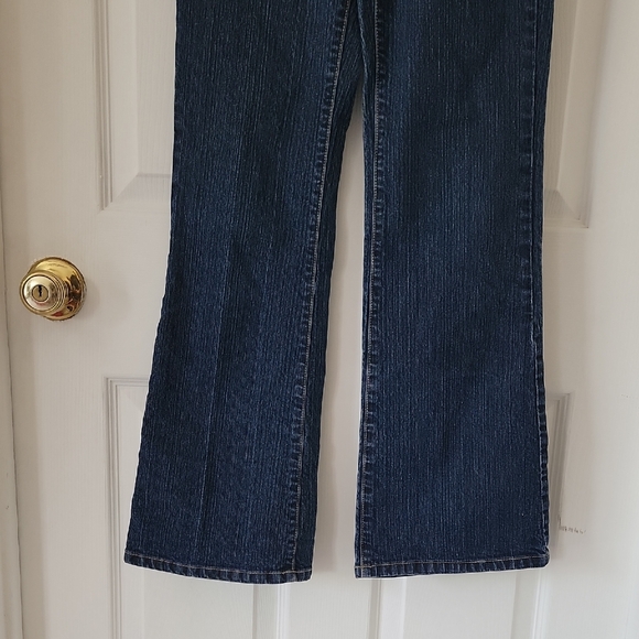 Calvin Klein Classic Blue Flare Wide Leg Jeans - Picture 9 of 14